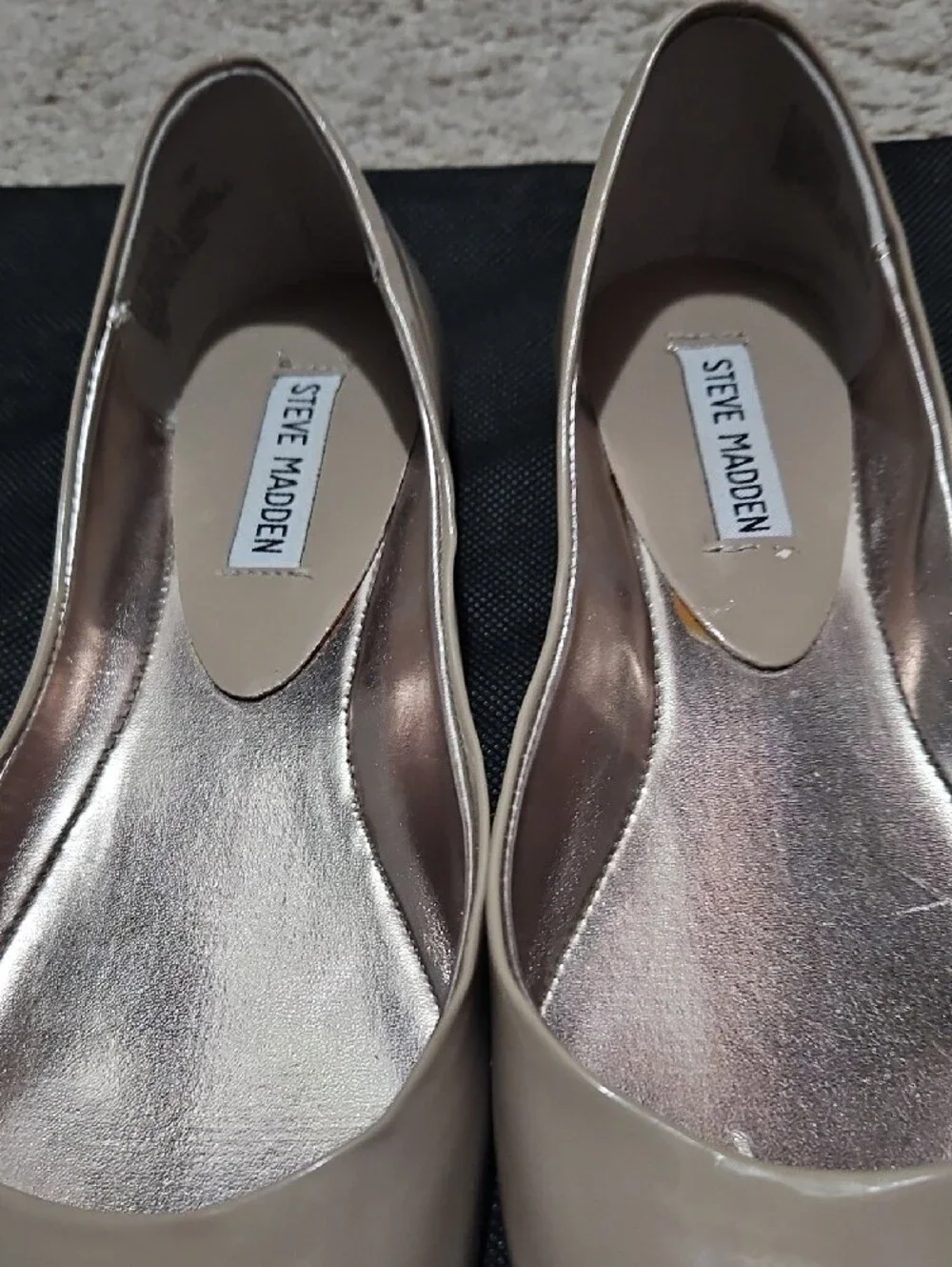 Steve Madden Nude Patent Flats